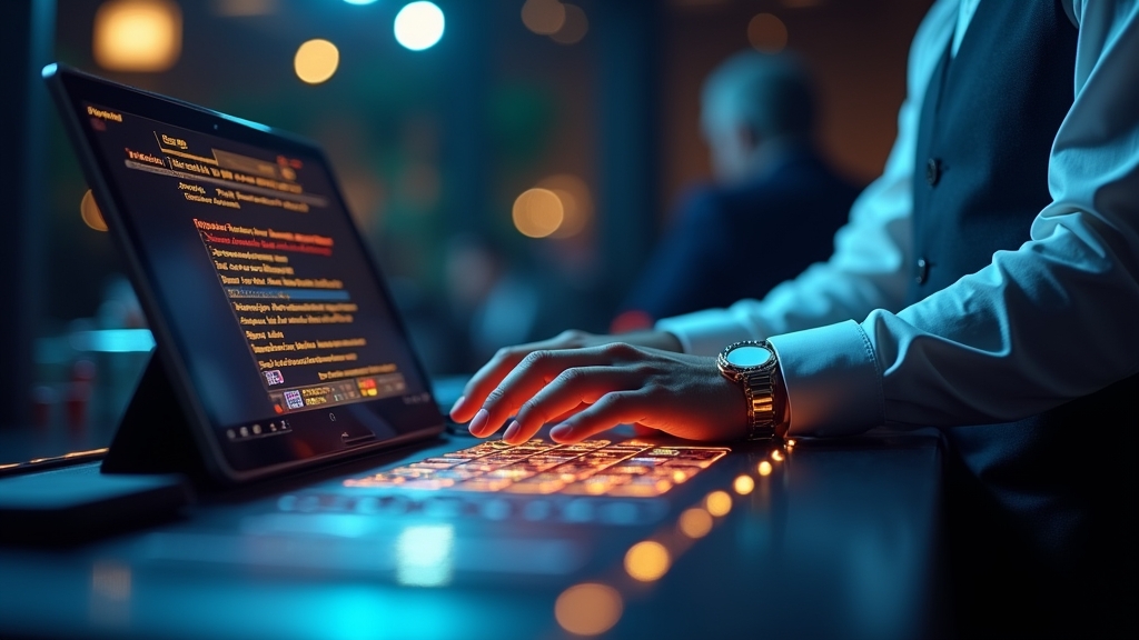Spieler bestätigt eine sichere Einzahlung im dunklen Casino-Interface