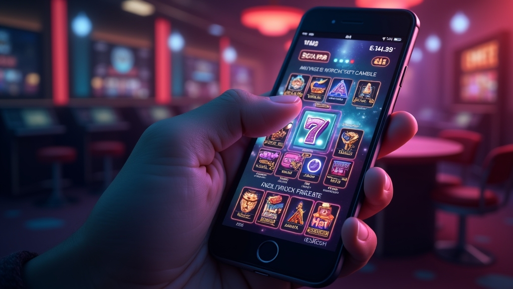 Smartphone mit Casinospielen und übersichtlicher Bedienung